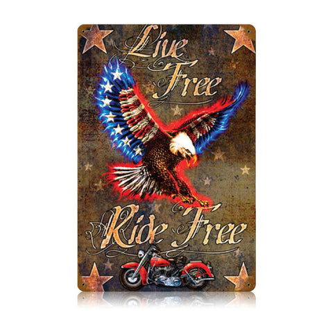 Live Free Die Free Vintage Sign Metal Sign