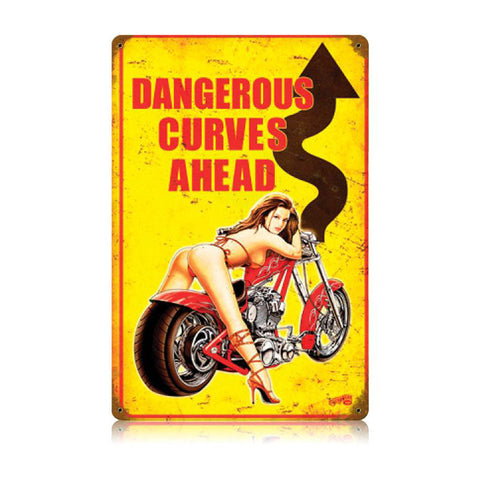Dangerous-Curves-Vintage-Sign-Metal-Sign