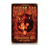 Demon Dog Vintage Sign Metal Sign
