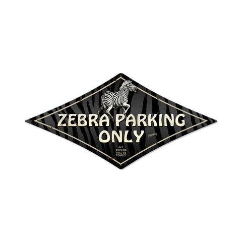 Zebra-Parking-Vintage-Sign-Metal-Sign