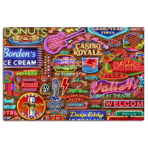Nifty Neons 24 X 16 vintage metal sign Metal Sign