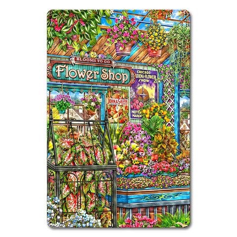 The Flower Shop 12 X 18 vintage metal sign Metal Sign