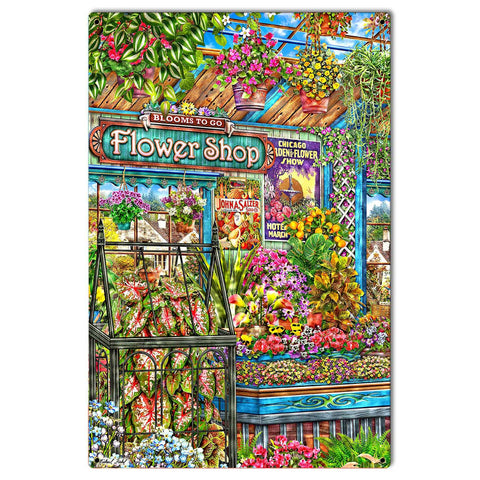 The Flower Shop 16 X 24 vintage metal sign Metal Sign