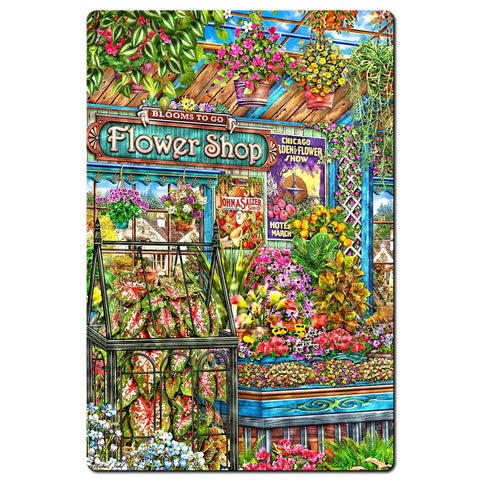 The Flower Shop 24 X 36 vintage metal sign Metal Sign