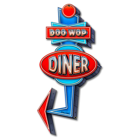 Doo Wop Dine 9 X 17 vintage metal sign Metal Sign