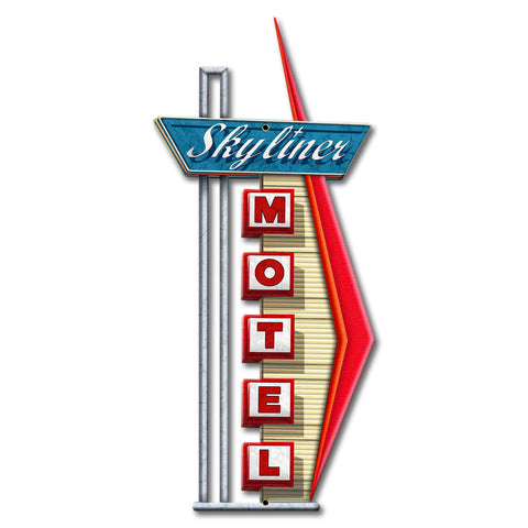 Skyliner Motel 9 X 18 vintage metal sign Metal Sign