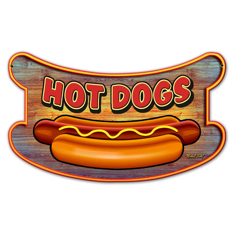 Hot Dogs 18 X 11 vintage metal sign Metal Sign