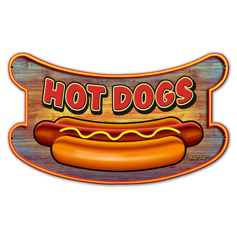 Hot Dogs 24 X 14 vintage metal sign Metal Sign