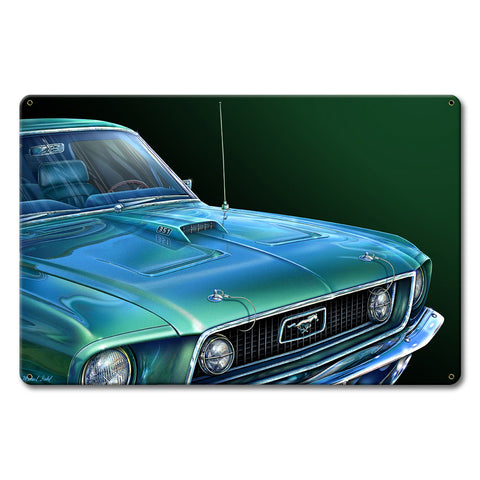1969 Mustang 12 X 18 vintage metal sign Metal Sign