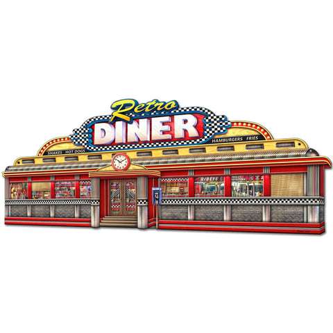 Retro Diner Cut out 36 X 15 vintage metal sign Metal Sign