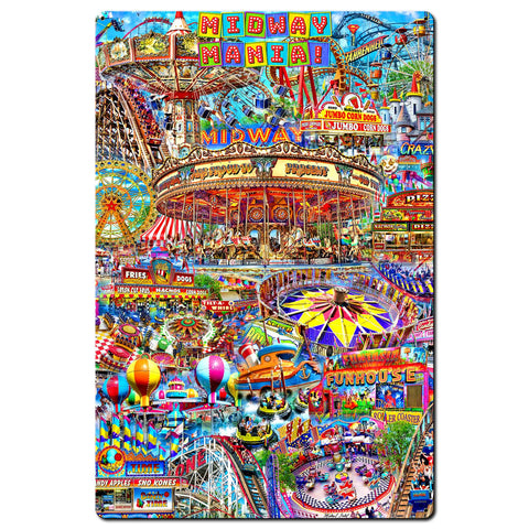 Midway Mania 24 X 36 vintage metal sign Metal Sign