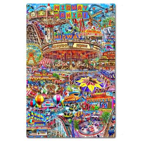Midway Mania 16 X 24 vintage metal sign Metal Sign