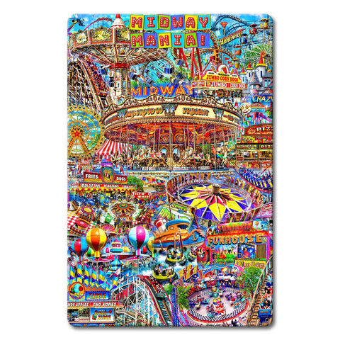 Midway Mania 12 X 18 vintage metal sign Metal Sign