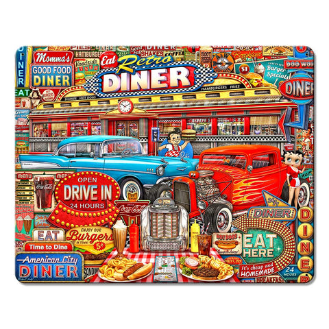 Retro Diner Crusin' 15 X 12 vintage metal sign Metal Sign
