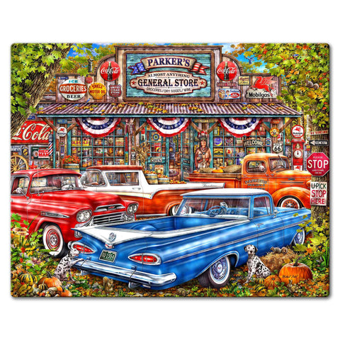 Parker's General Store Trucks 30 X 24 vintage metal sign Metal Sign