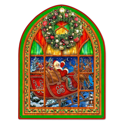 Santa Claus Window 18 X 24 vintage metal sign Metal Sign