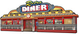 Retro Diner Cutout Metal Sign 32in X 14in Metal Sign