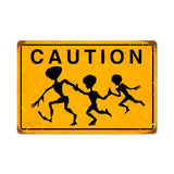 Alien Crossing Vintage Sign Metal Sign