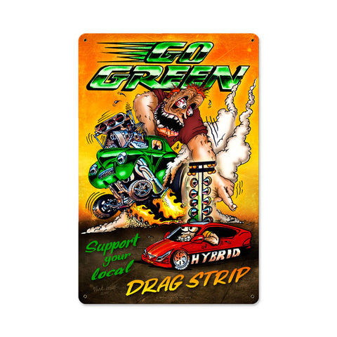 Go Green Vintage Sign Metal Sign