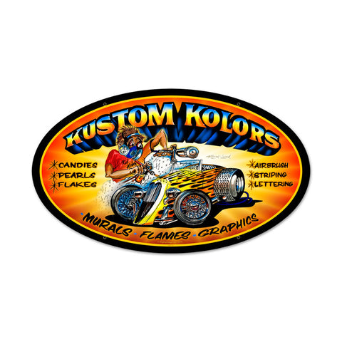 Kustom Kolors Vintage Sign Metal Sign