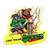 Line Em Up Vintage Sign Metal Sign