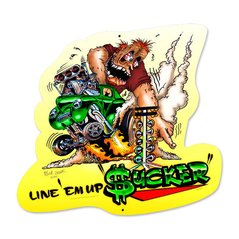 Line Em Up Vintage Sign Metal Sign