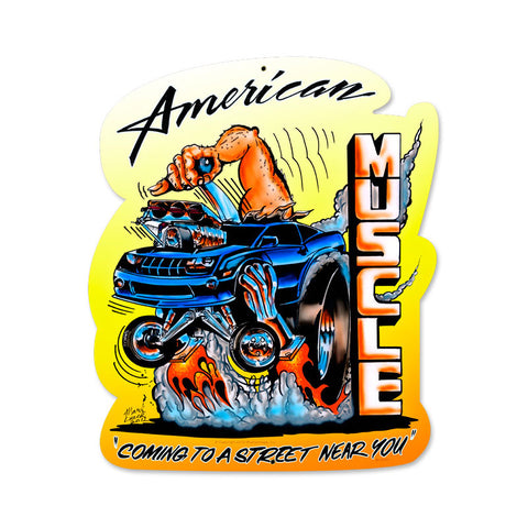 American Muscle Vintage Sign Metal Sign
