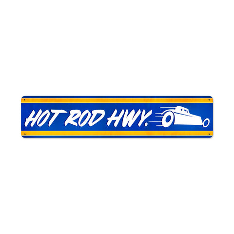 Hot Rod Hwy Vintage Sign Metal Sign
