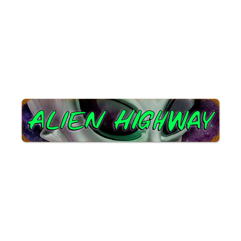 Alien Hwy Vintage Sign Metal Sign