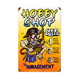 Hobby Shop Rules Vintage Sign Metal Sign
