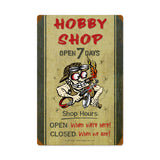 Hobby Shop Hours Vintage Sign Metal Sign