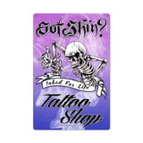 Skeleton Tattoo Vintage Sign Metal Sign