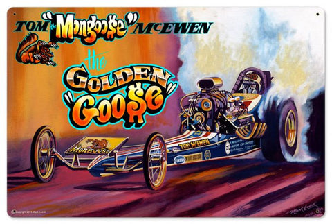 RACE CAR MONGOOSE SATIN Vintage Sign Metal Sign