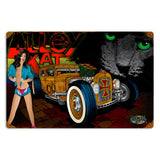Rat Rod Alley Cat Vintage Sign Metal Sign