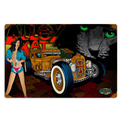 Rat-Rod-Alley-Cat-Vintage-Sign-Metal-Sign