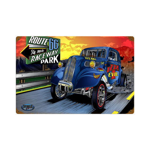 Gasser Evil Vintage Sign Metal Sign