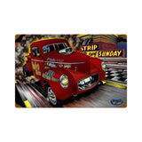 Gasser Willeys Truck Vintage Sign Metal Sign