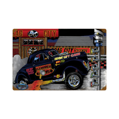 Gasser Willeys Hammer Time Vintage Sign Metal Sign