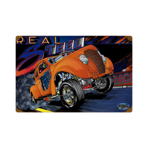 Gasser-Real-Steel-Vintage-Sign-Metal-Sign