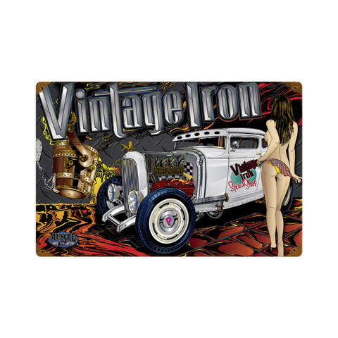 Rat Rod Vintage Iron Vintage Sign Metal Sign