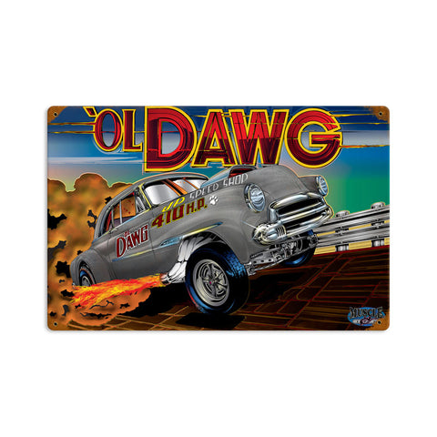 Ol Dawg Vintage Sign Metal Sign