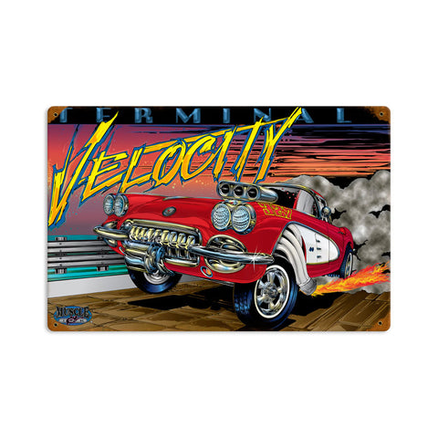 Terminal Velocity Vintage Sign Metal Sign