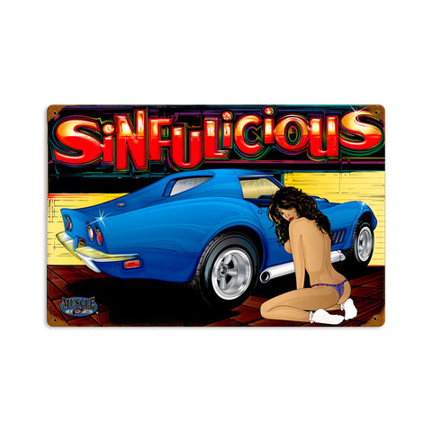 Sinfulicious Vintage Sign Metal Sign