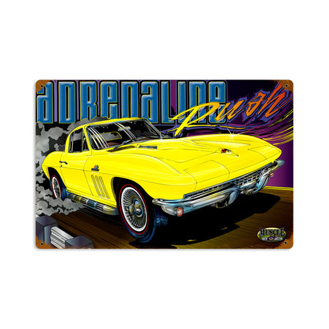 Adrenaline Vintage Sign Metal Sign