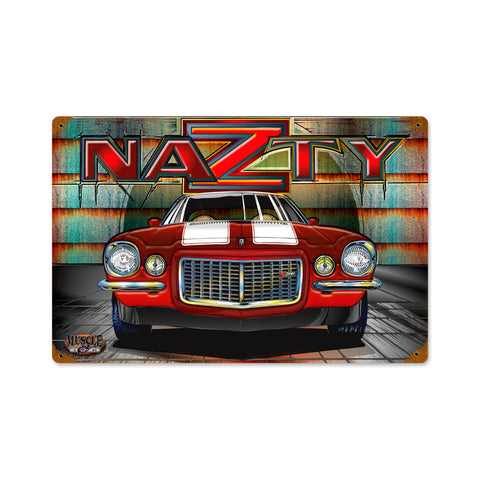Nazty Vintage Sign Metal Sign