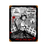 Zombie-If-I-Had-A-Garden-Sign-Vintage-Sign-Metal-Sign