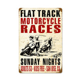 Motorcycle Races Vintage Sign Metal Sign