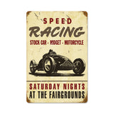 Speed Racing Vintage Sign Metal Sign