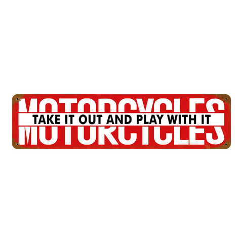 Motorcycles-Take-It-Out-Vintage-Sign-Metal-Sign