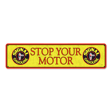 Signal Stop Motor Vintage Sign Metal Sign